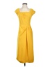 L.K. Bennett 100% Polyester Yellow Cocktail Dress Size 4 - photo 1