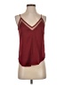 Express 100% Polyester Burgundy Sleeveless Top Size XXS - photo 1