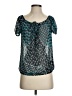 Xhilaration Teal Short Sleeve Blouse Size S - photo 1