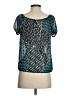 Xhilaration Teal Short Sleeve Blouse Size S - photo 2