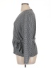Nine West 100% Polyester Houndstooth Gray Long Sleeve Blouse Size XL - photo 5