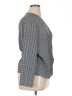 Nine West 100% Polyester Houndstooth Gray Long Sleeve Blouse Size XL - photo 4