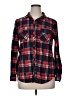 Love Potion Plaid Red Long Sleeve Blouse Size 1X - photo 1