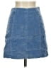 Free People Solid Blue Denim Skirt Size 0 - photo 1