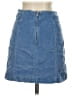 Free People Solid Blue Denim Skirt Size 0 - photo 2