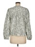 Ann Taylor LOFT 100% Cotton Silver Long Sleeve Blouse Size M - photo 2