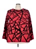 PREMISE Print Red Pullover Sweater Size 3X - photo 1
