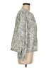 Ann Taylor LOFT 100% Cotton Silver Long Sleeve Blouse Size M - photo 4