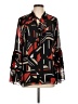 Calvin Klein 100% Polyester Color Block Black Long Sleeve Blouse Size L - photo 1