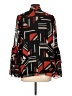 Calvin Klein 100% Polyester Color Block Black Long Sleeve Blouse Size L - photo 2