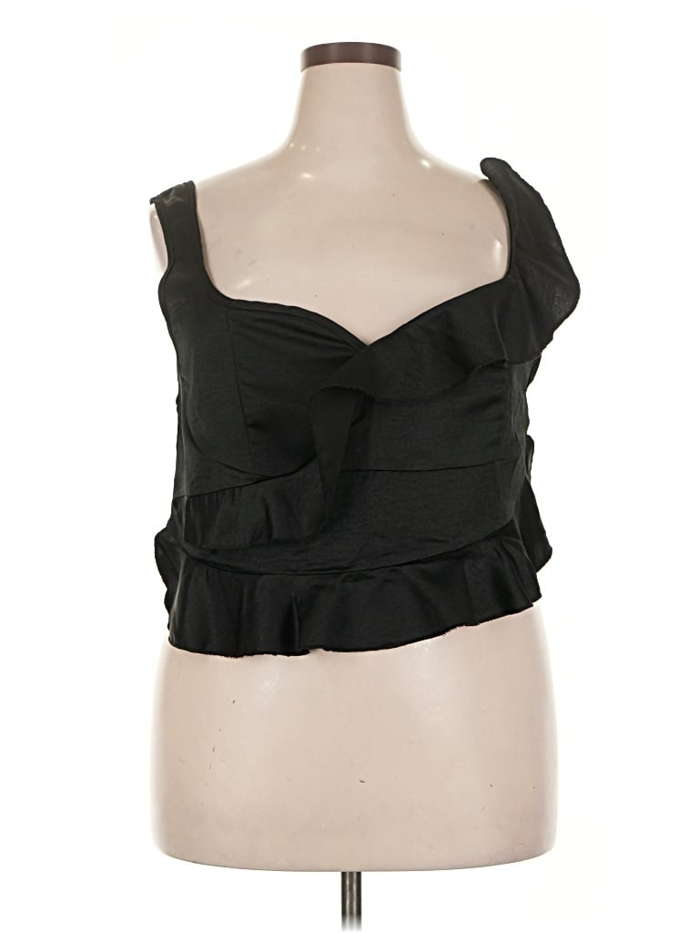 Pre-owned Prettylittlething Sleeveless Blouse In Black