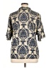 Unbranded 100% Polyester Paisley Gold Short Sleeve Blouse Size XL - photo 2