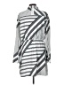 The Drop 100% Polyester Stripes Gray Casual Dress Size L - photo 2