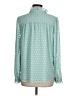 Ann Taylor 100% Polyester Polka Dots Teal Long Sleeve Blouse Size M - photo 2