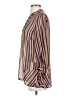 CAbi 100% Polyester Stripes Brown Long Sleeve Blouse Size XS - photo 5