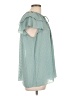 Hesed Teal Short Sleeve Blouse Size L - photo 4