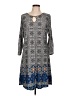 Robert Louis Print Gray Casual Dress Size L - photo 1