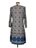 Robert Louis Print Gray Casual Dress Size L - photo 2