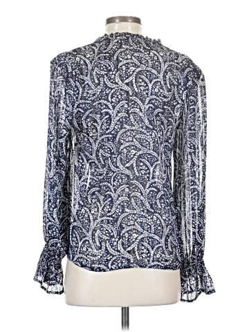 Aqua Long Sleeve Blouse (view 2)