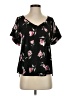 Sienna Sky 100% Polyester Black Short Sleeve Blouse Size S - photo 1
