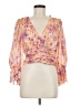 AMUR 100% Silk Orange 3/4 Sleeve Silk Top Size M - photo 1