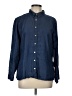 Madison Grey 100% Lyocell Solid Blue Long Sleeve Button-Down Shirt Size L (petite) - photo 1