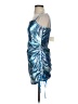 Ramy Brook 100% Polyester Metallic Blue Cocktail Dress Size 2 - photo 5
