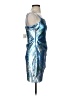 Ramy Brook 100% Polyester Metallic Blue Cocktail Dress Size 2 - photo 4
