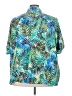 Maggie Barnes Tropical Green Short Sleeve Blouse Size 3X - photo 2