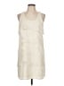 Criss Cross 100% Polyester Ivory Cocktail Dress Size L - photo 1