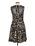 Connected Apparel Animal Print Brown Casual Dress Size 8 - photo 2