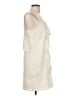 Criss Cross 100% Polyester Ivory Cocktail Dress Size L - photo 4