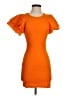 Zara Solid Orange Cocktail Dress Size S - photo 1