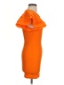 Zara Solid Orange Cocktail Dress Size S - photo 4