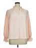 J.Crew 100% Polyester Ivory 3/4 Sleeve Blouse Size XL - photo 1