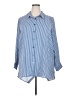 Joan Rivers 100% Polyester Stripes Blue 3/4 Sleeve Blouse Size 2X - photo 1