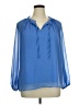 Talbots 100% Polyester Blue 3/4 Sleeve Blouse Size XL (petite) - photo 1