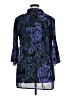 Sunny Leigh 100% Polyester Floral Blue 3/4 Sleeve Blouse Size 1X - photo 2
