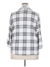 Cure Plaid Gray 3/4 Sleeve Blouse Size 2X - photo 2