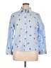 Unbranded 100% Cotton Stars Blue Long Sleeve Button-Down Shirt Size XL - photo 1
