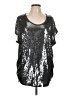 MICHAEL Michael Kors Silver Short Sleeve Top Size L - photo 1