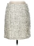 Cache Tweed Silver Formal Skirt Size 0 - photo 1