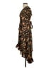 Blue Rain 100% Polyester Paisley Brown Casual Dress Size XS - photo 5
