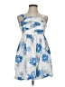 Unbranded Floral Blue Cocktail Dress Size XXS (estimated) - photo 1
