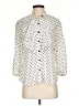 George 100% Polyester Polka Dots Ivory 3/4 Sleeve Blouse Size S - photo 1
