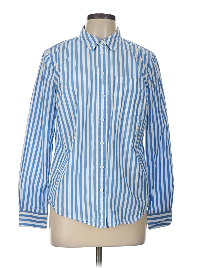 Pre-owned Boden Long Sleeve Button Down Shirt In Blue
