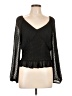 DR2 100% Polyester Black Long Sleeve Blouse Size L - photo 1