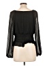 DR2 100% Polyester Black Long Sleeve Blouse Size L - photo 2