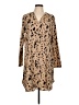 Shein 100% Polyester Animal Print Tan Casual Dress Size L - photo 1