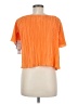 Just Be... 100% Polyester Orange Short Sleeve Blouse Size M - photo 2